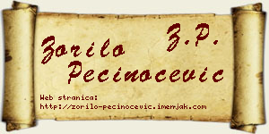 Zorilo Pečinoćević vizit kartica